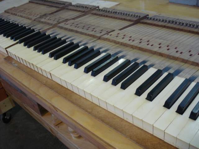 16 - Keys ready for re-installation in piano